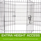 Pet Playpen Foldable Dog Cage 8 Panel 24in with Cover