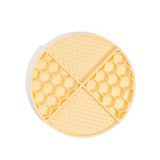 2 Pcs Yellow Honeycomb Pet Slow Feeder Bowl - Anti-Choke Silicone Lick Mat with Suction for Dogs