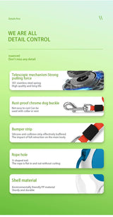 Light blue 5M Retractable Dog Leash - With Small Box, Suitable For Small And Medium Dogs