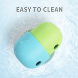 2 Pcs White And Green Interactive Pet Treat Dispensing Ball - Food-Grade Silicone Rolling Toy for Dogs with 1.5 cm Leakage Hole