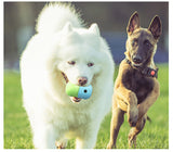 2 Pcs White And Green Interactive Pet Treat Dispensing Ball - Food-Grade Silicone Rolling Toy for Dogs with 1.5 cm Leakage Hole